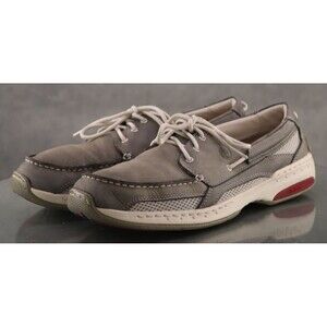 Dunham Captain $160 Men's Boat Shoes Size 11.5 Leather Gray